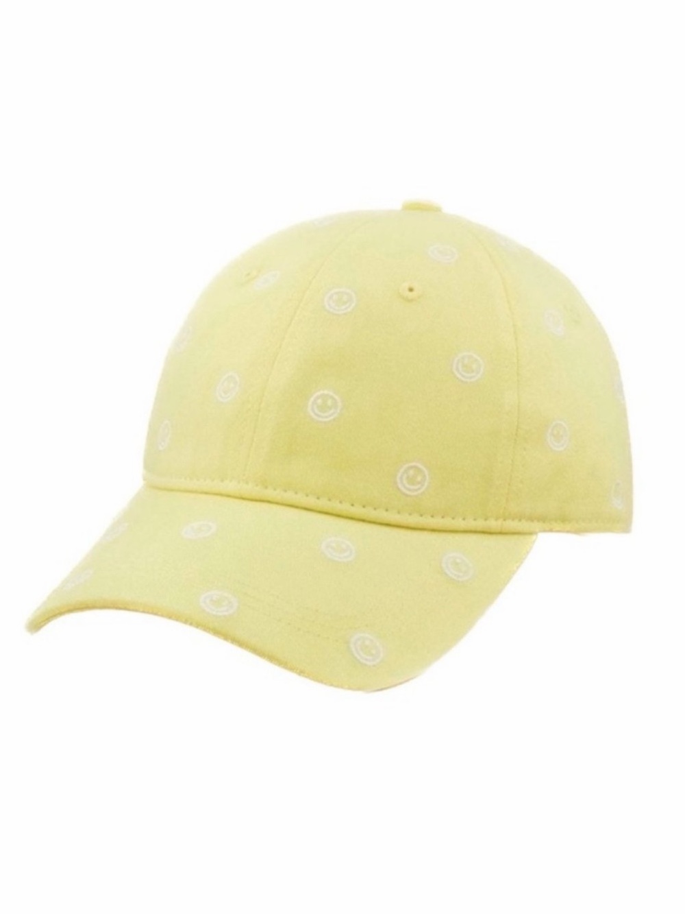 Stoney Clover Lane Yellow White Smiley Face Baseball Cap Hat